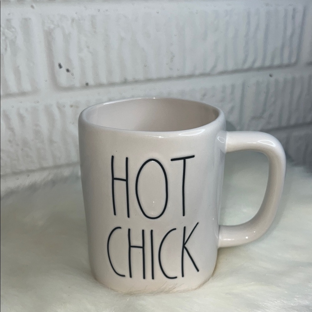 Rae Dunn Cream 'Hot Chick' Mug